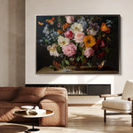 Floral 1073 Canvas Art 60 x 40 cm / Black