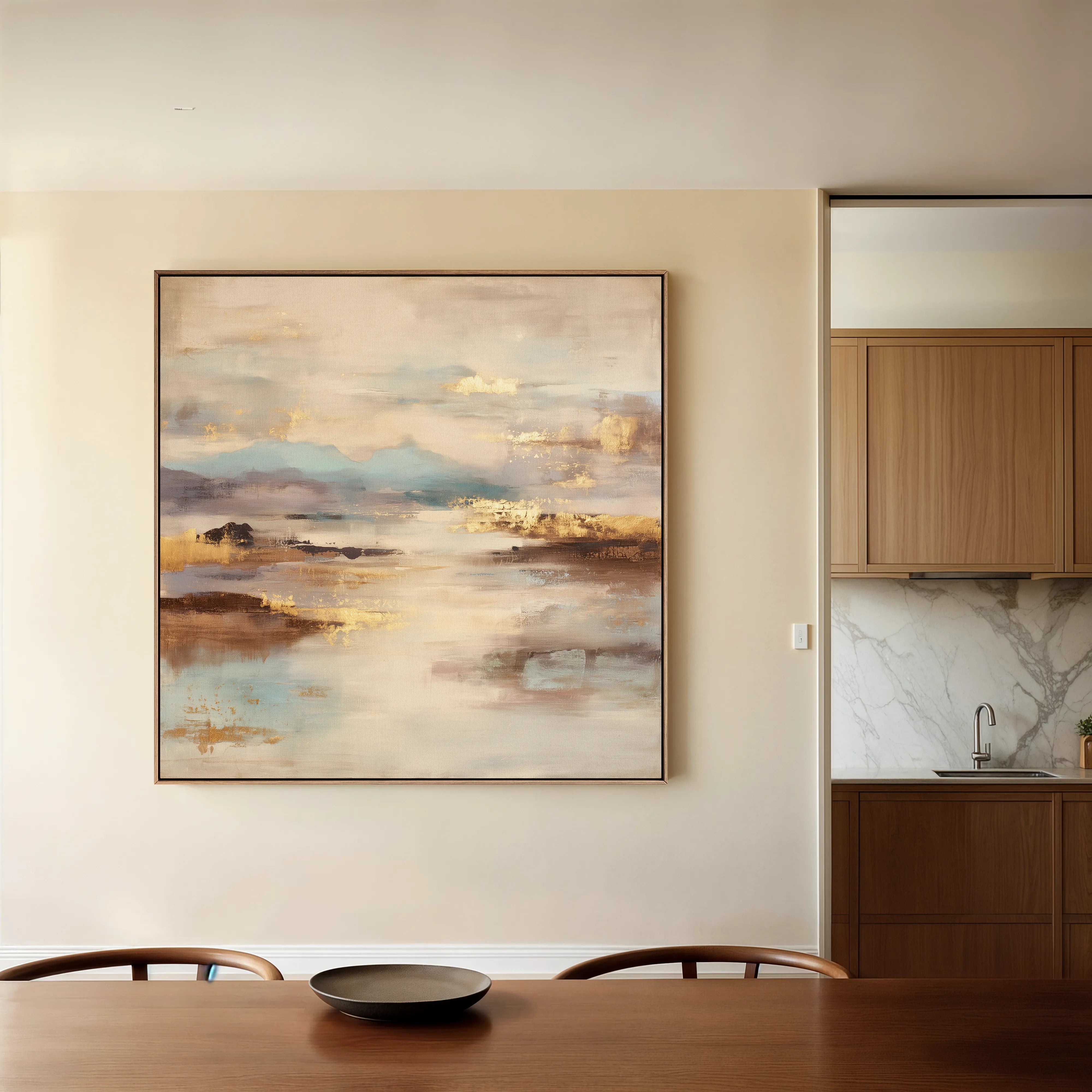 Abstract 1074 Canvas Art 60 x 60 cm / Black