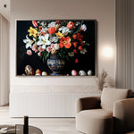 Floral 1074 Canvas Art 60 x 40 cm / Black