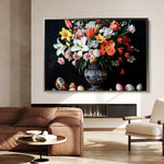 Floral 1074 Canvas Art 60 x 40 cm / Black