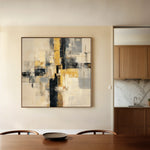 Abstract 1075 Canvas Art 60 x 60 cm / Black