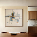 Abstract 1076 Canvas Art 60 x 60 cm / Black