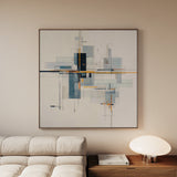 Abstract 1076 Canvas Art 60 x 60 cm / Black