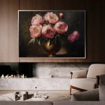 Floral 1076 Canvas Art 60 x 40 cm / Black
