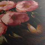 Floral 1076 Canvas Art 60 x 40 cm / Black