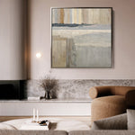 Abstract 1077 Canvas Art 60 x 60 cm / Black