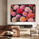 Floral 1077 Canvas Art 60 x 40 cm / Black