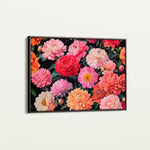 Floral 1077 Canvas Art 60 x 40 cm / Black