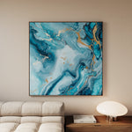 Abstract 1078 Canvas Art 60 x 60 cm / Black