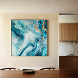 Abstract 1078 Canvas Art 60 x 60 cm / Black