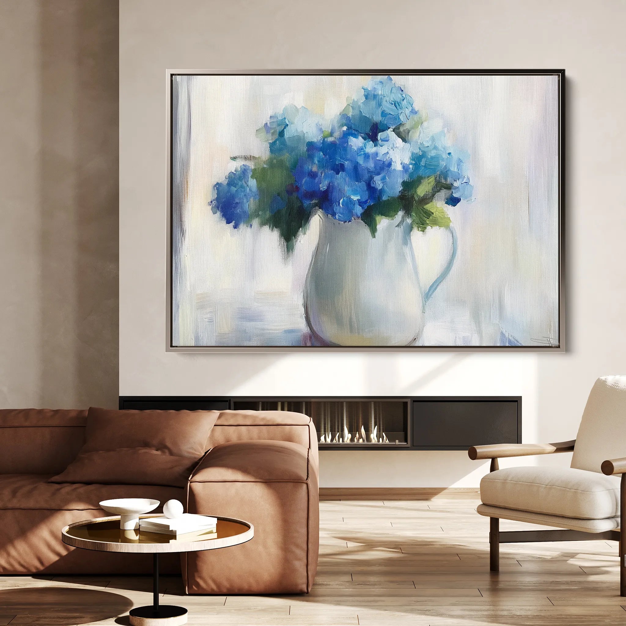Floral 1078 Canvas Art 60 x 40 cm / Black