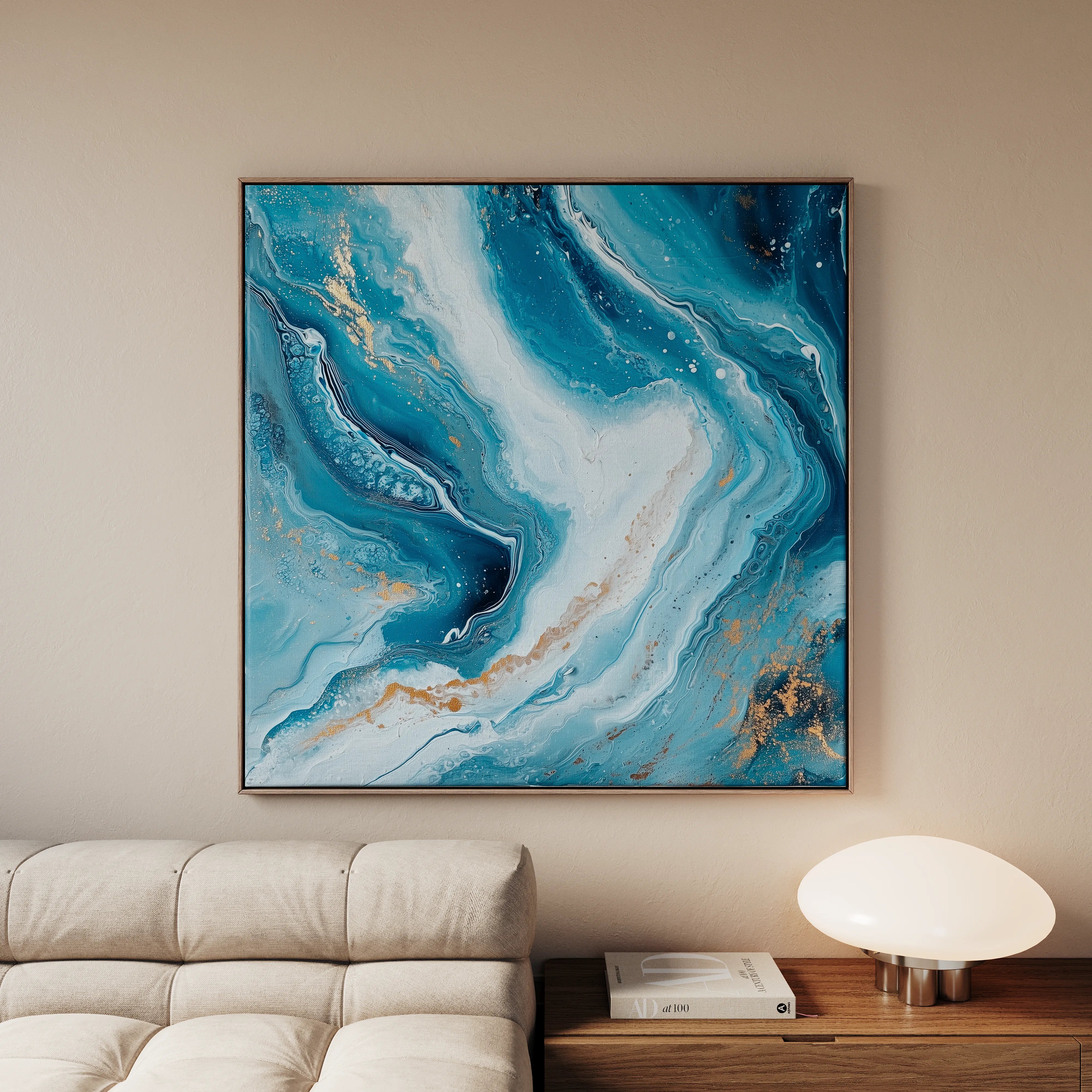 Abstract 1079 Canvas Art 60 x 60 cm / Black