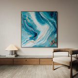 Abstract 1079 Canvas Art 60 x 60 cm / Black