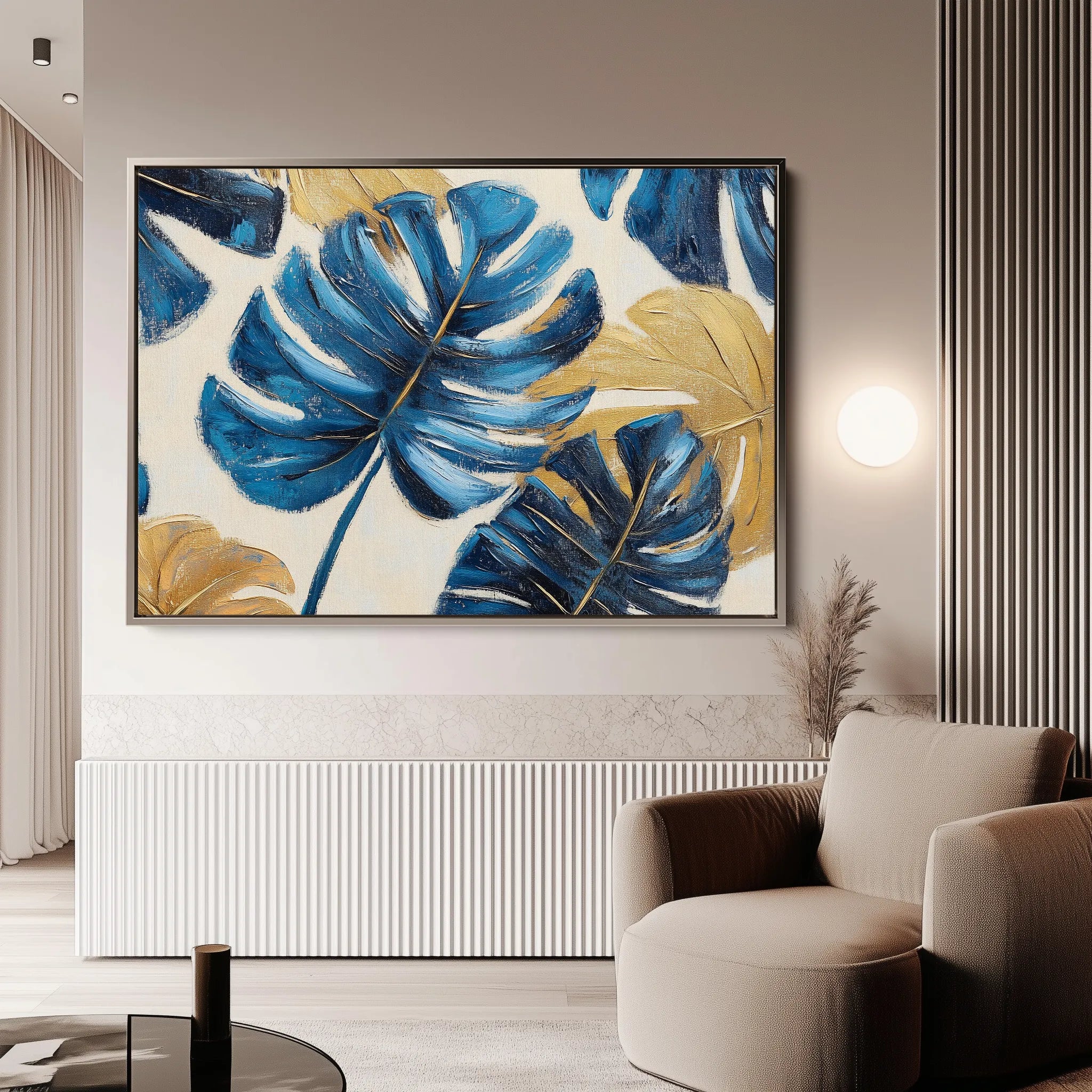 Floral 1079 Canvas Art 60 x 40 cm / Black