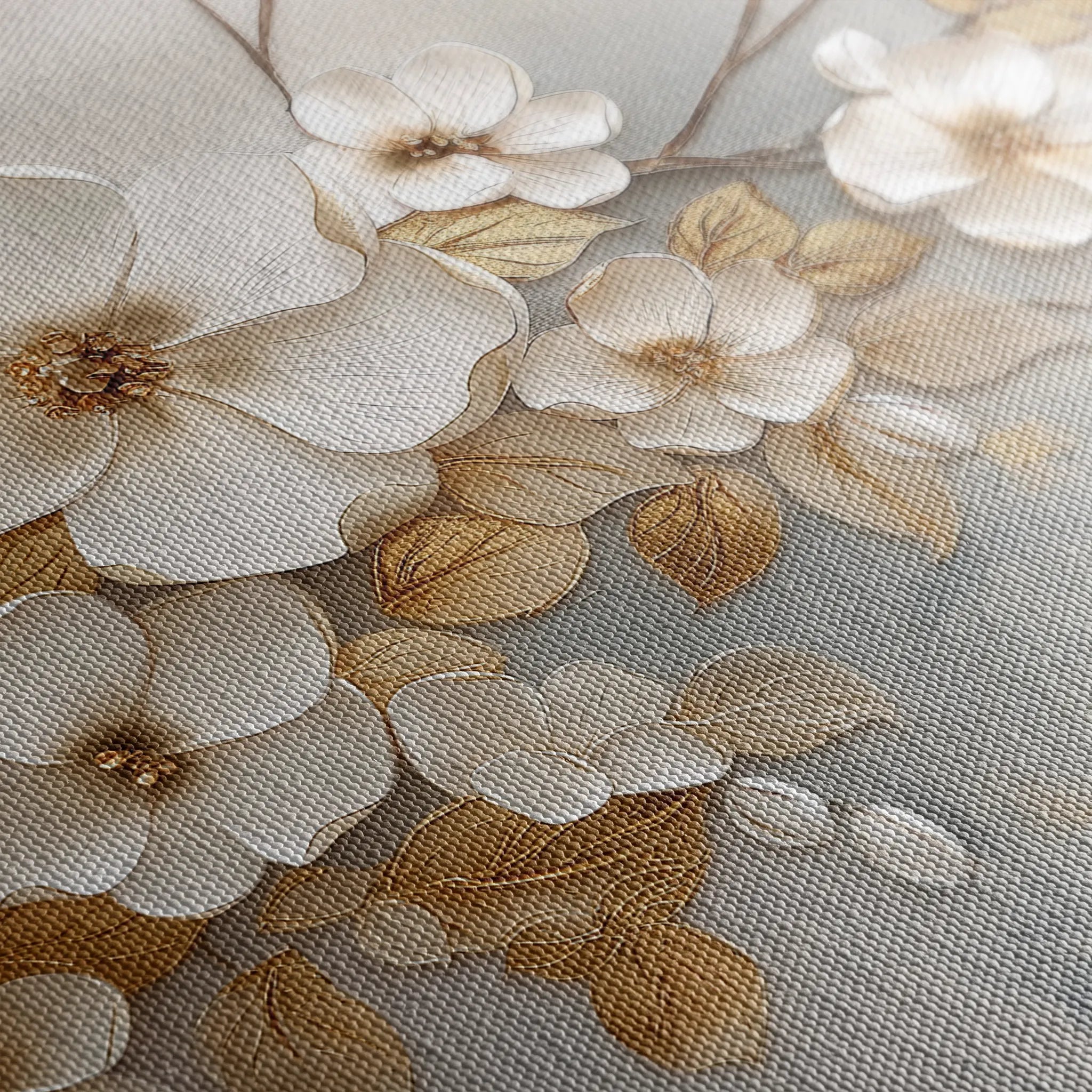 Floral 108 Canvas Art 60 x 40 cm / Black