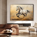 Horses 108 Canvas Art 60 x 40 cm / Black