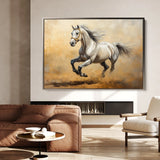 Horses 108 Canvas Art 60 x 40 cm / Black