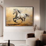 Horses 108 Canvas Art 60 x 40 cm / Black