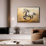 Horses 108 Canvas Art 60 x 40 cm / Black