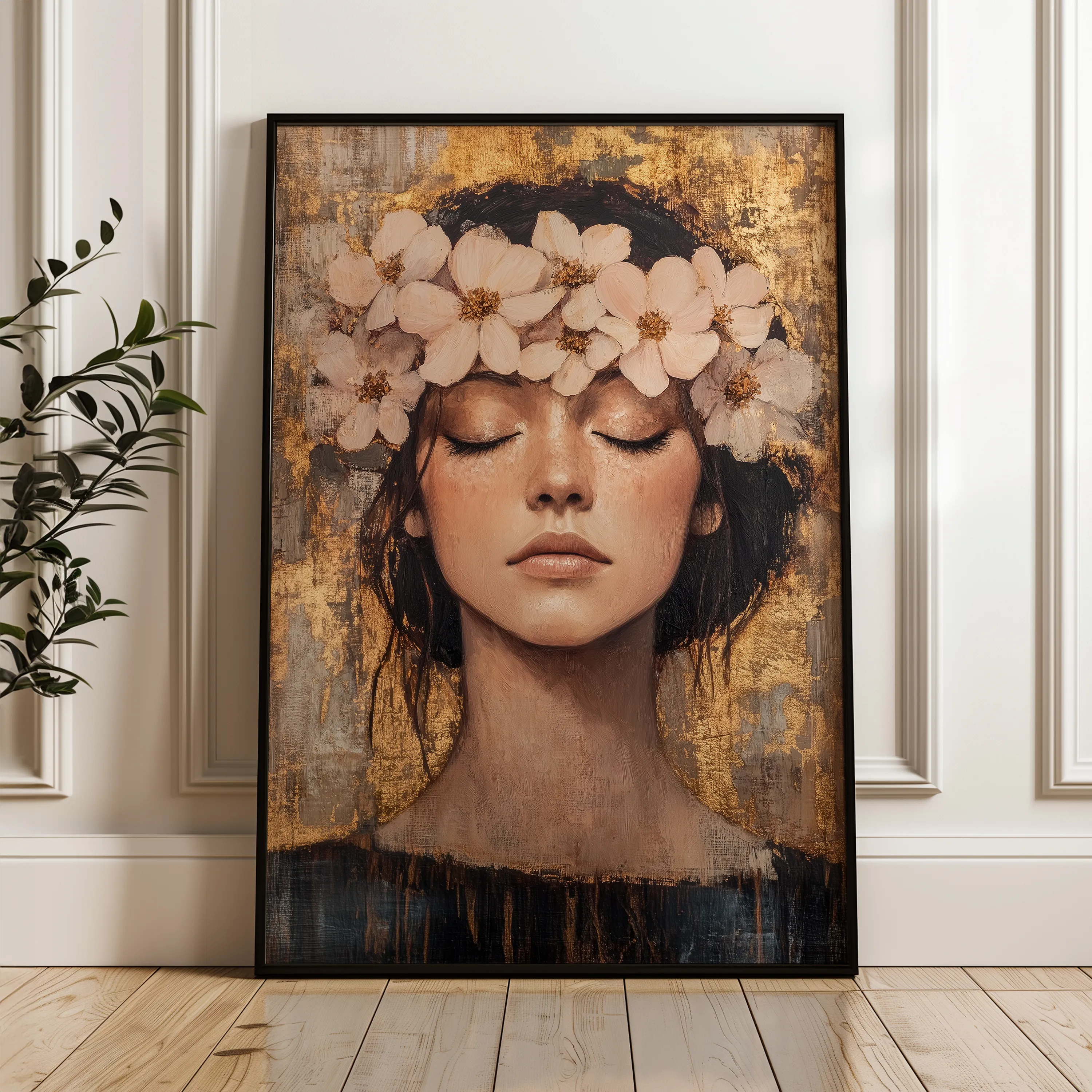 Portrait 108 Canvas Art 60 x 40 cm / Black