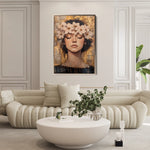 Portrait 108 Canvas Art 60 x 40 cm / Black