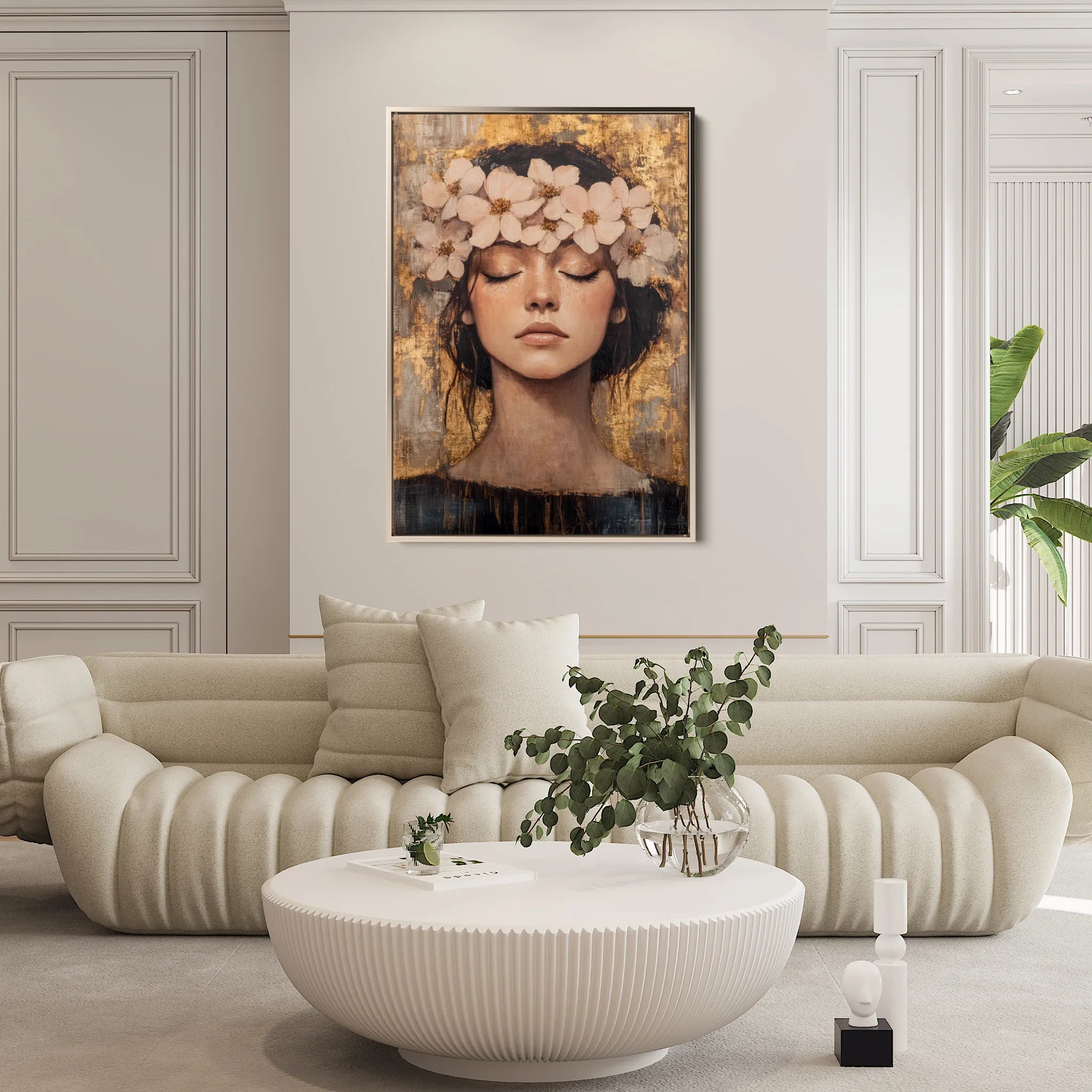 Portrait 108 Canvas Art 60 x 40 cm / Black