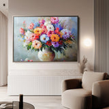 Floral 1080 Canvas Art 60 x 40 cm / Black