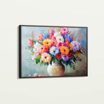 Floral 1080 Canvas Art 60 x 40 cm / Black