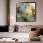 Abstract 1081 Canvas Art 60 x 60 cm / Black