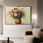 Floral 1081 Canvas Art 60 x 40 cm / Black