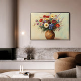 Floral 1081 Canvas Art 60 x 40 cm / Black