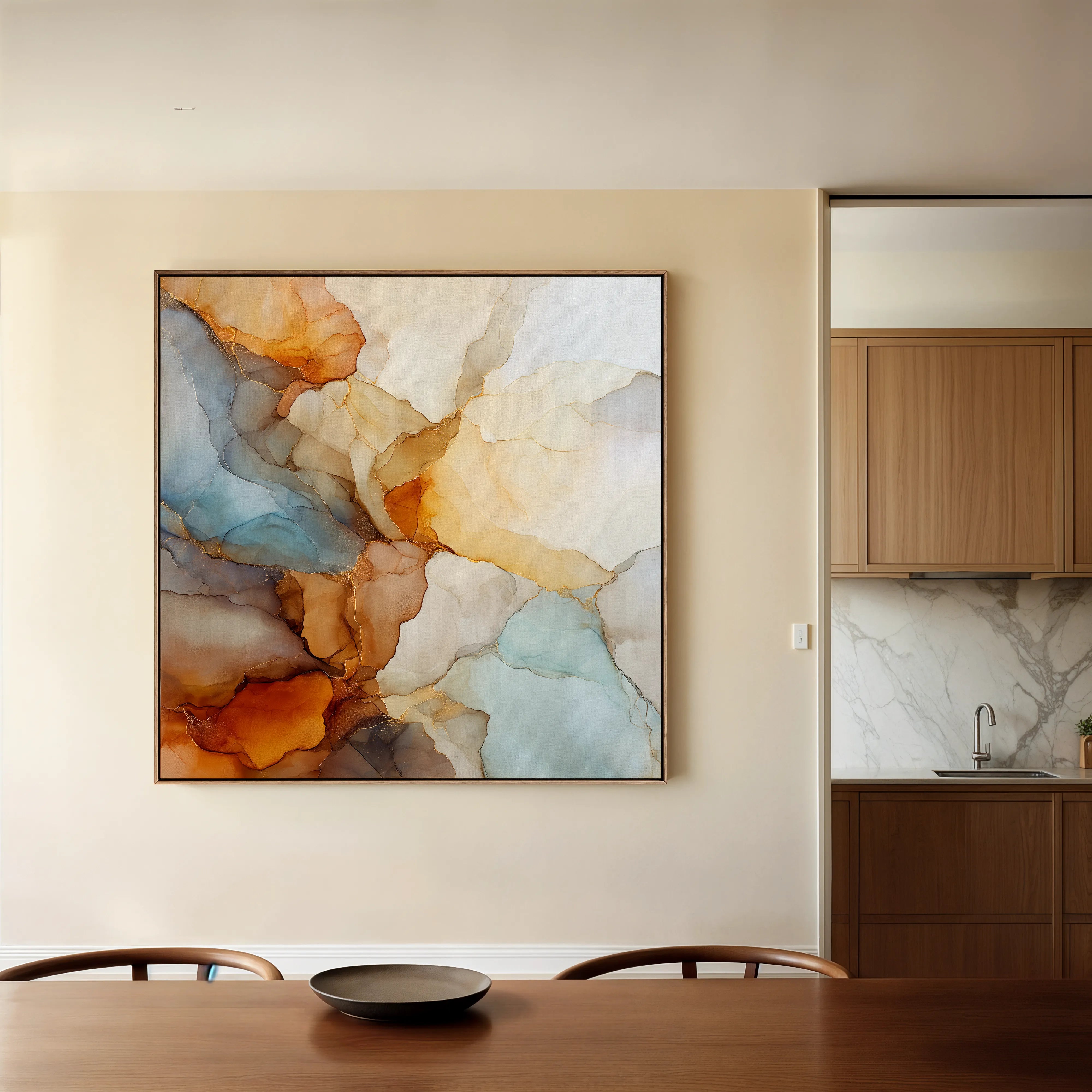 Abstract 1082 Canvas Art 60 x 60 cm / Black