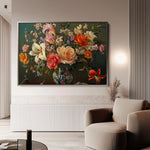 Floral 1082 Canvas Art 60 x 40 cm / Black