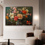 Floral 1082 Canvas Art 60 x 40 cm / Black