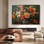 Floral 1082 Canvas Art 60 x 40 cm / Black