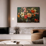 Floral 1082 Canvas Art 60 x 40 cm / Black