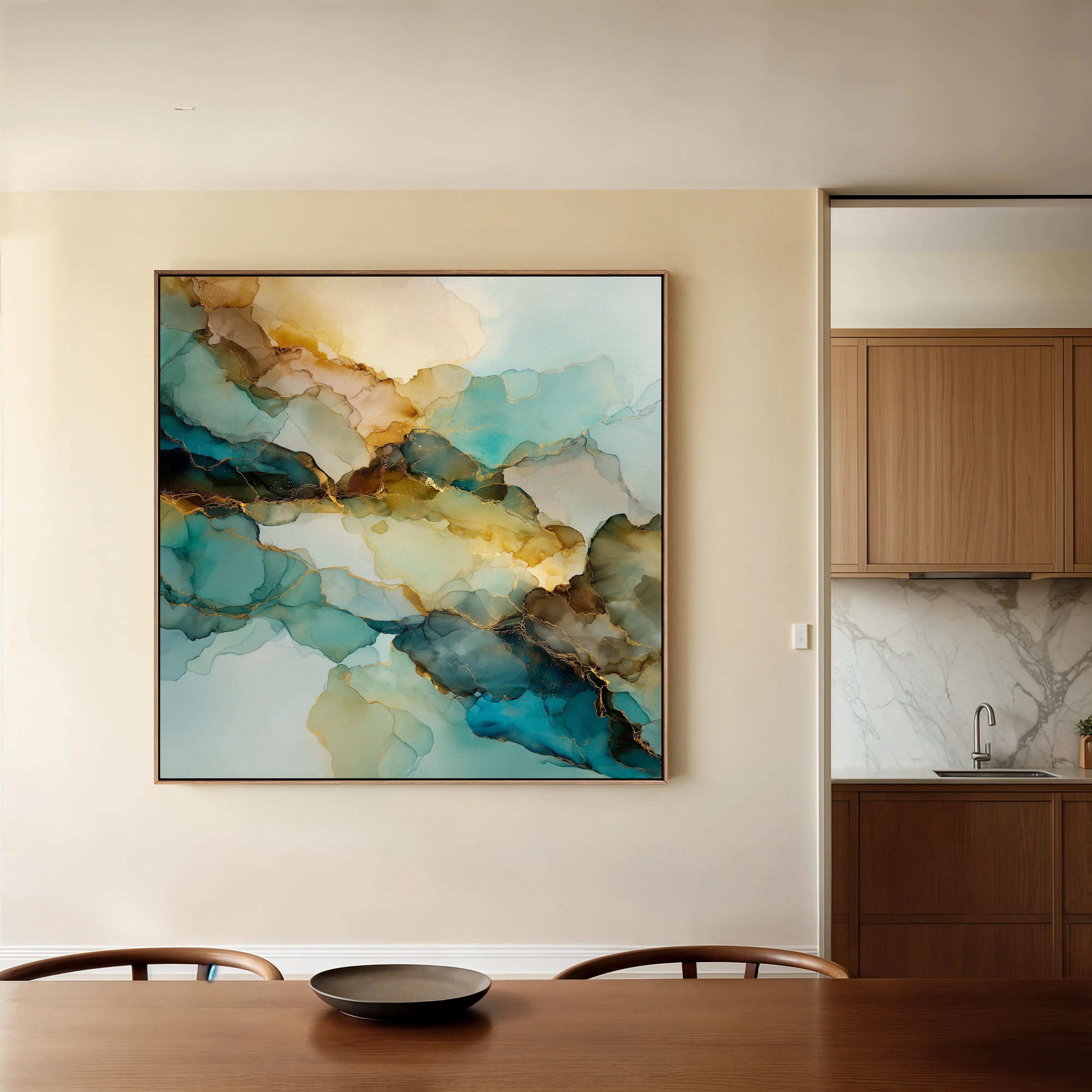 Abstract 1083 Canvas Art 60 x 60 cm / Black