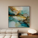 Abstract 1083 Canvas Art 60 x 60 cm / Black