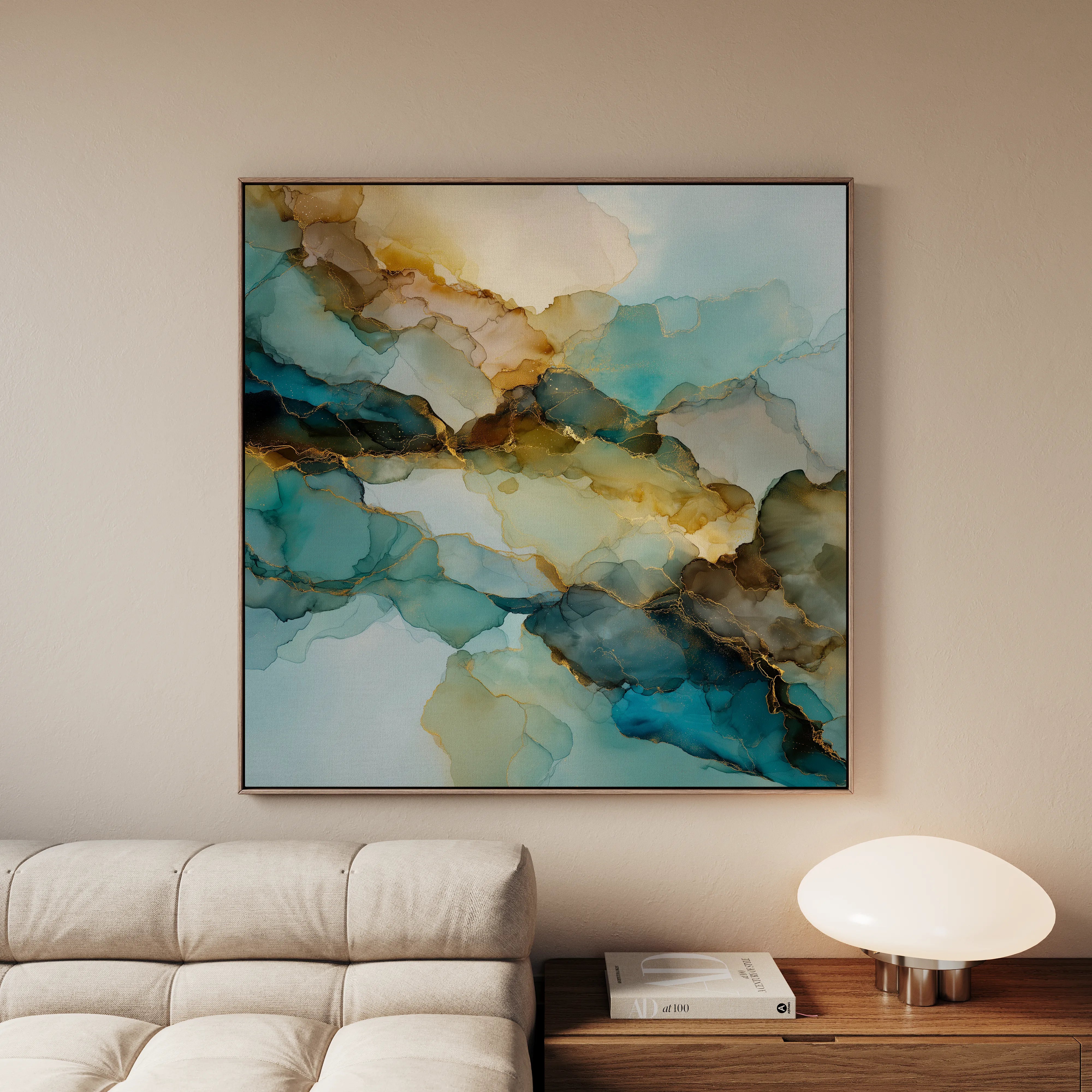 Abstract 1083 Canvas Art 60 x 60 cm / Black