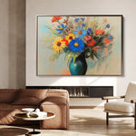 Floral 1083 Canvas Art 60 x 40 cm / Black