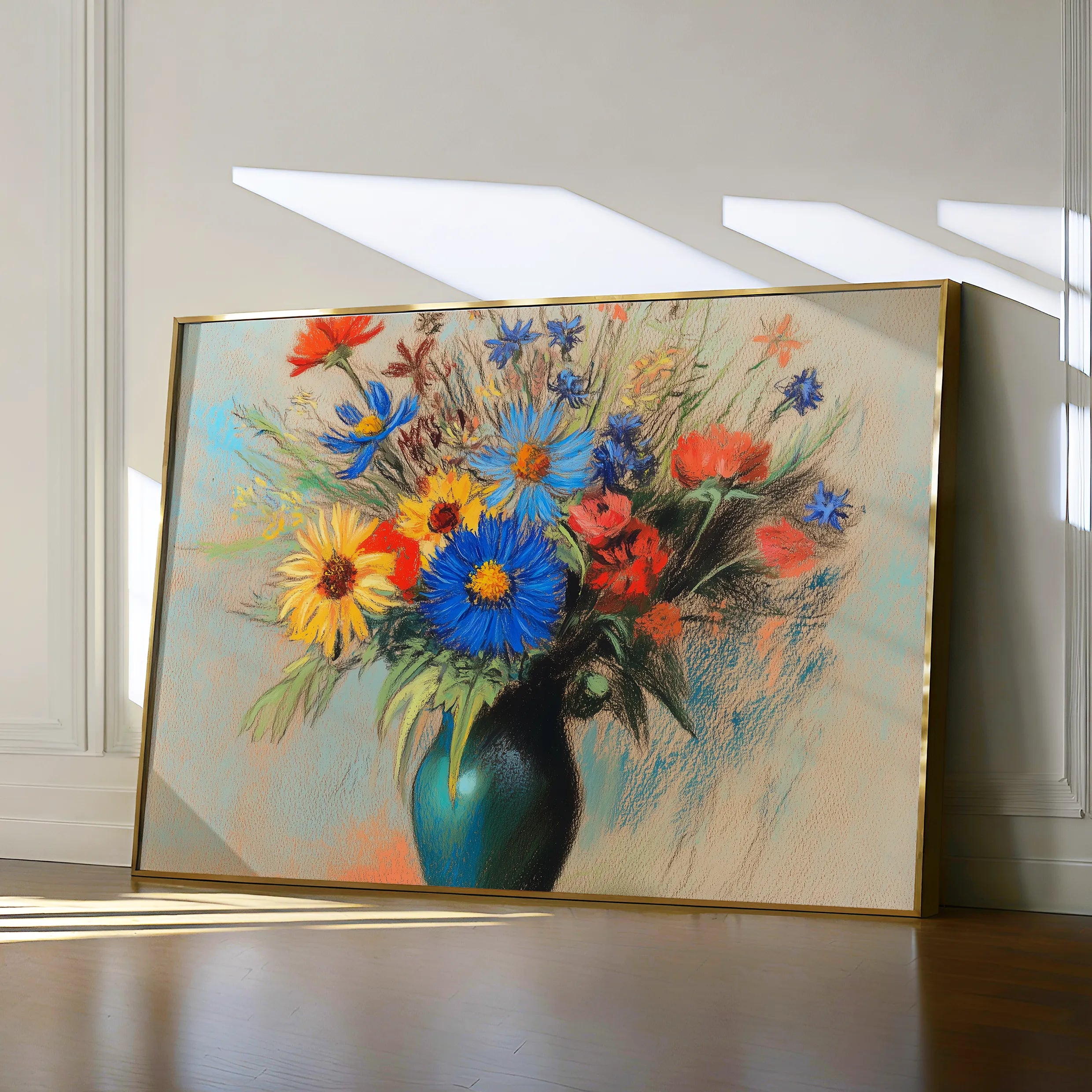 Floral 1083 Canvas Art 60 x 40 cm / Black