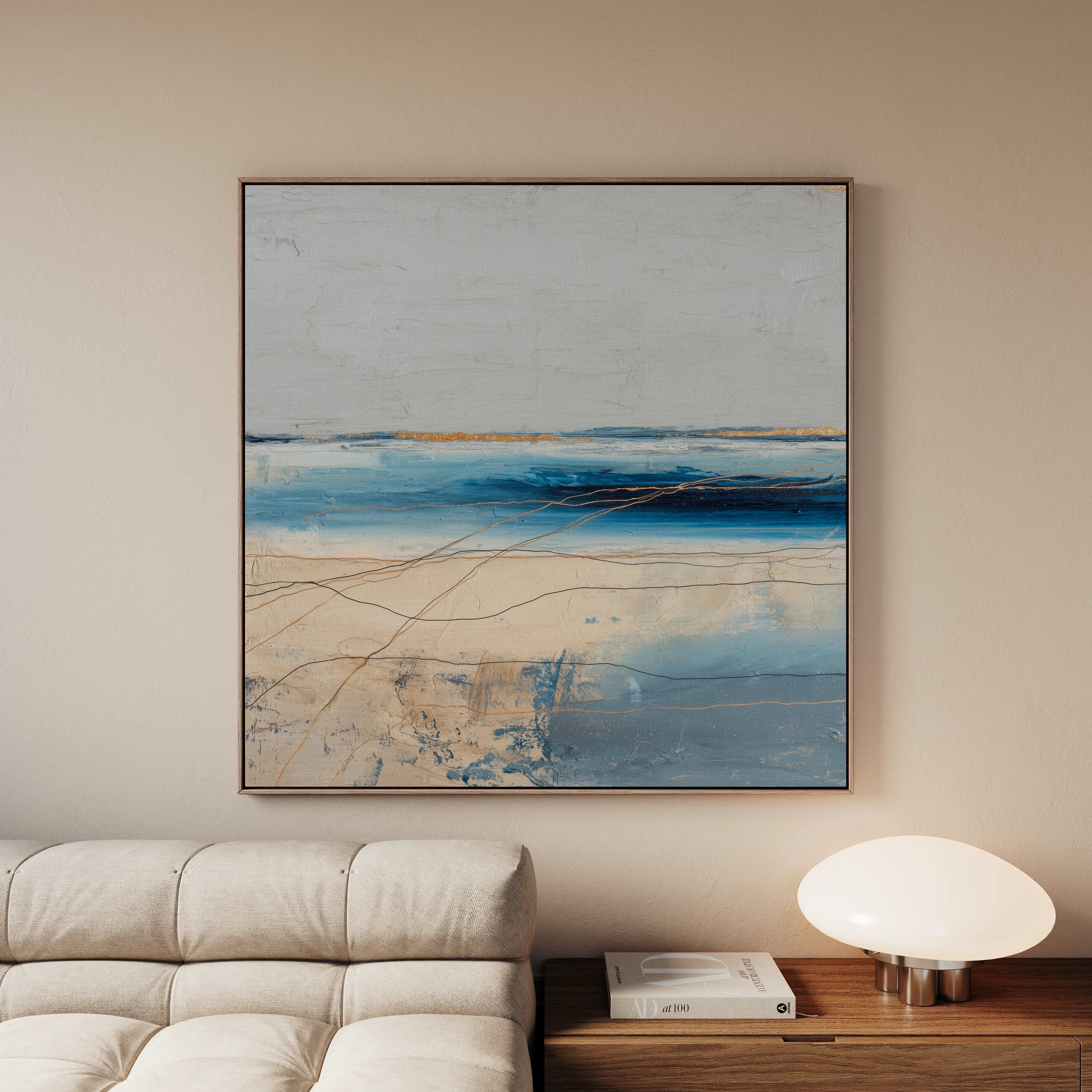 Abstract 1084 Canvas Art 60 x 60 cm / Black