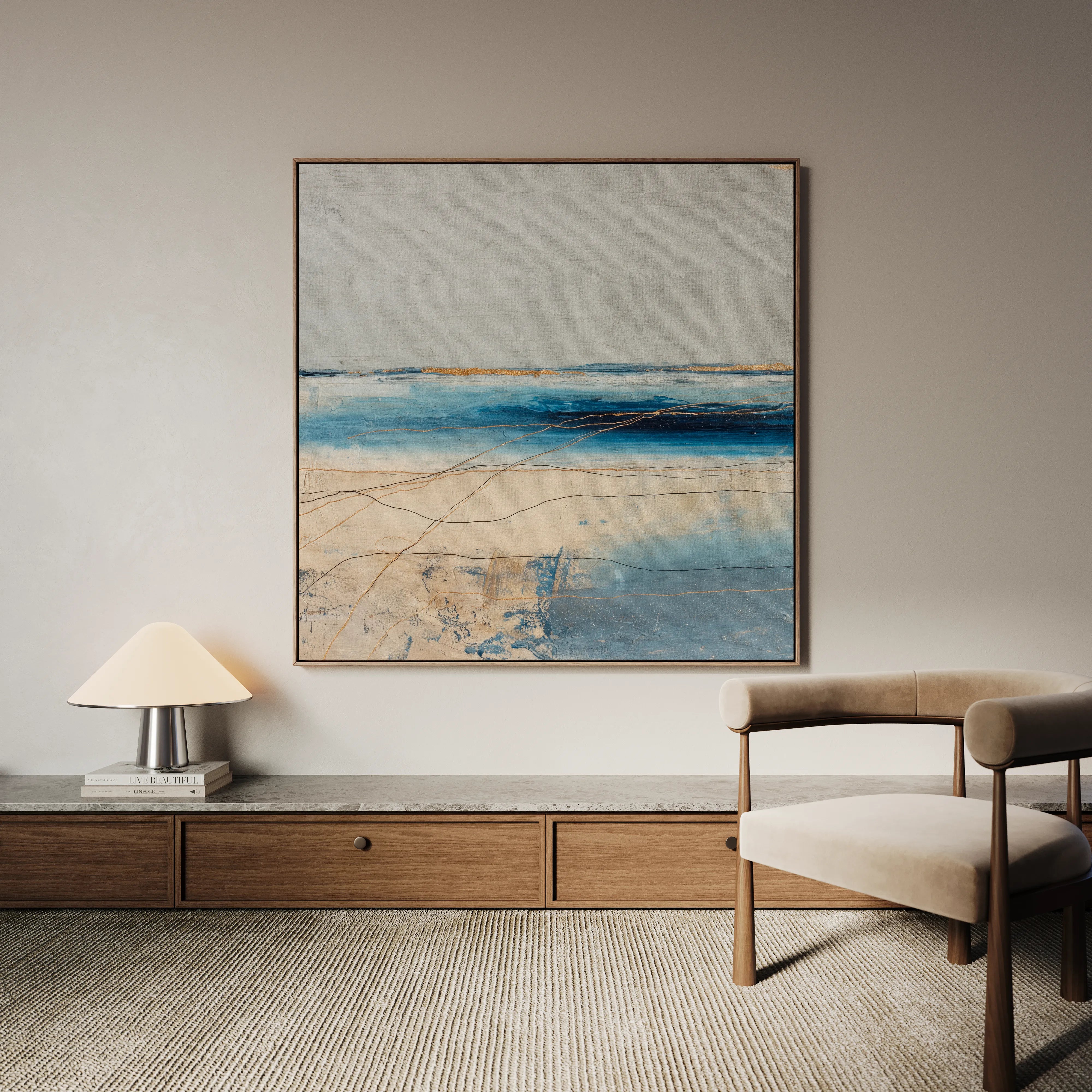 Abstract 1084 Canvas Art 60 x 60 cm / Black