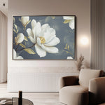Floral 1084 Canvas Art 60 x 40 cm / Black