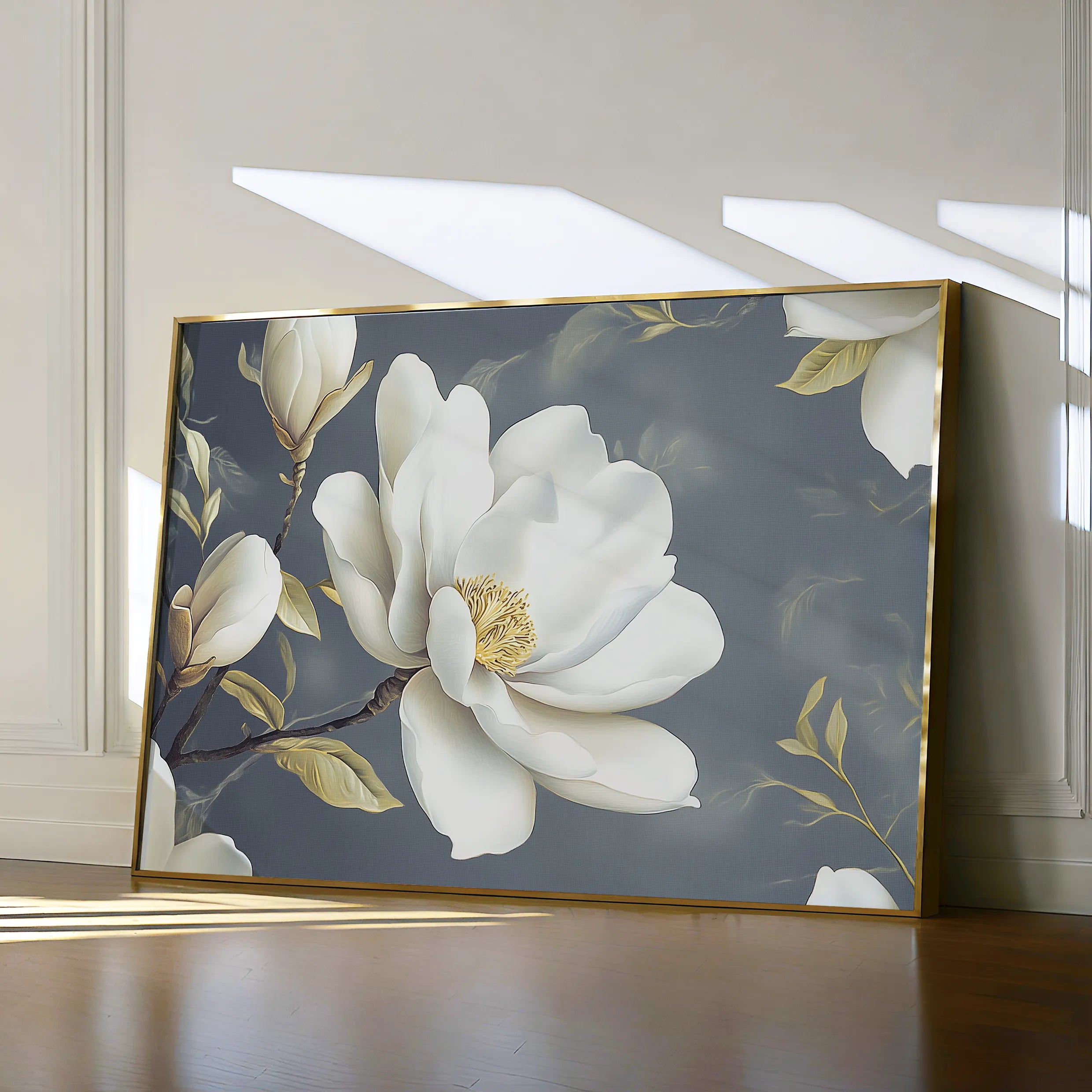 Floral 1084 Canvas Art 60 x 40 cm / Black