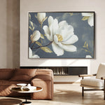 Floral 1084 Canvas Art 60 x 40 cm / Black