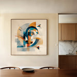 Abstract 1085 Canvas Art 60 x 60 cm / Black