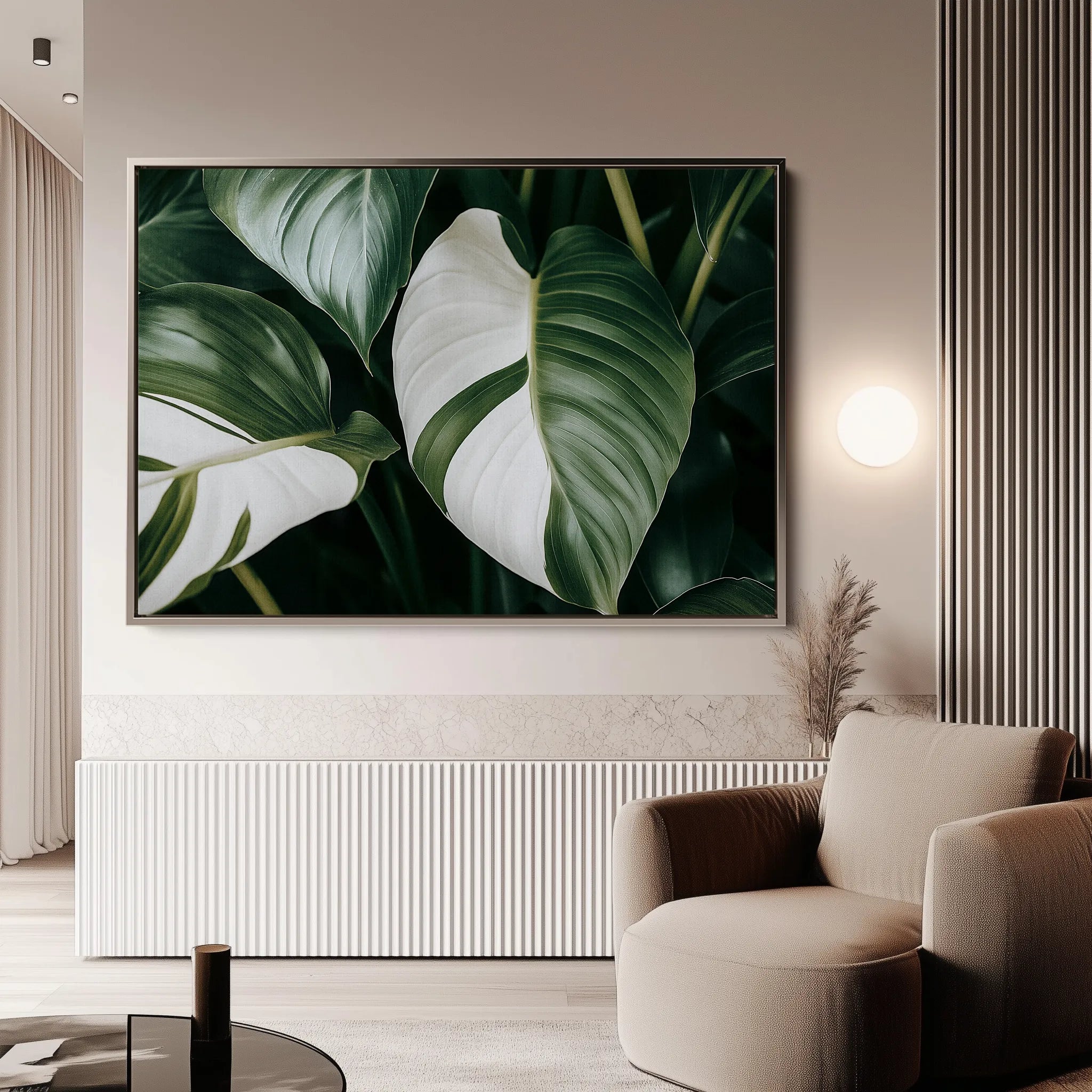 Floral 1085 Canvas Art 60 x 40 cm / Black