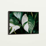 Floral 1085 Canvas Art 60 x 40 cm / Black