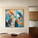 Abstract 1086 Canvas Art 60 x 60 cm / Black